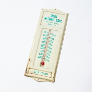 Vintage Advertising Thermometer, Metal, Indoor, Outdoor, c.1950s