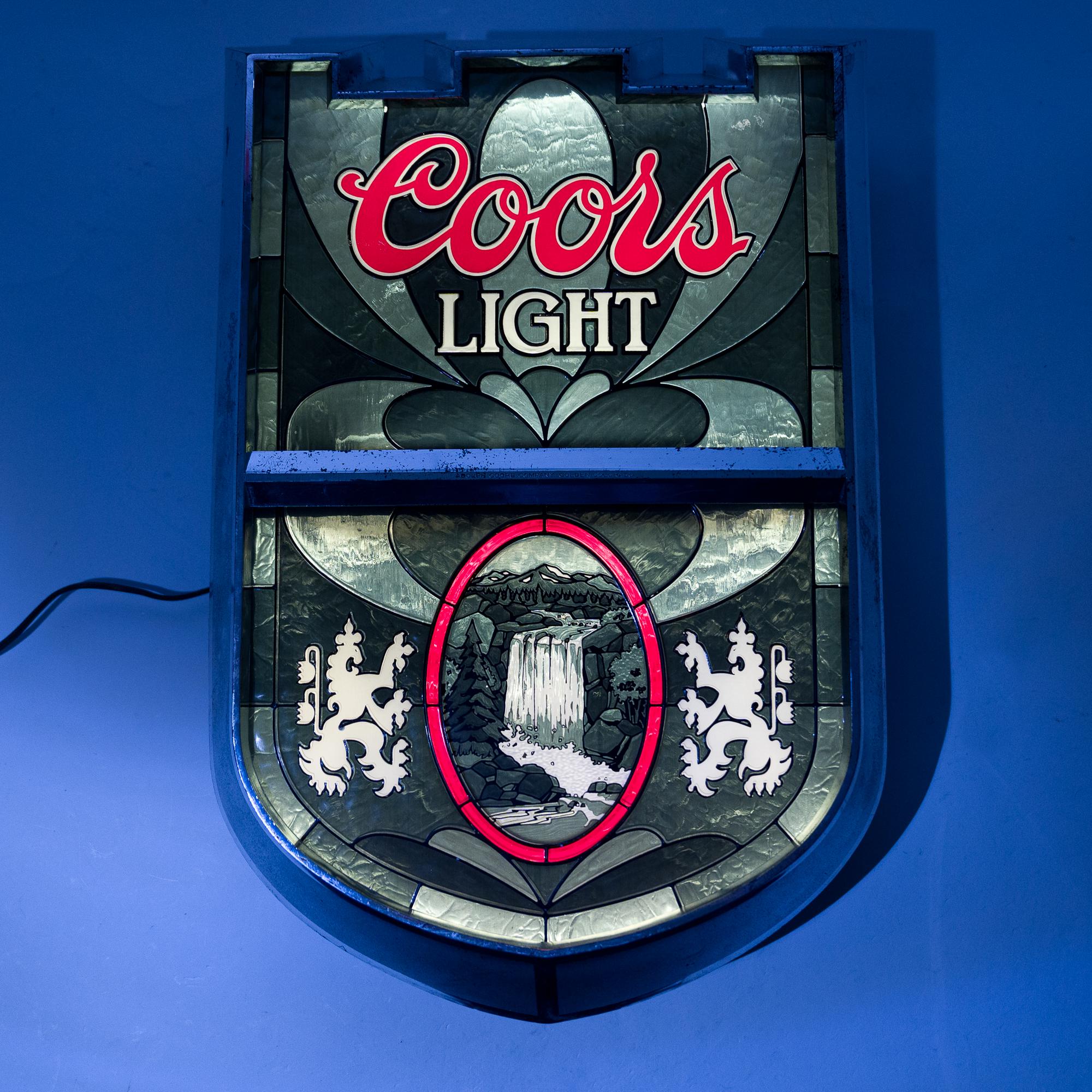 COORS LITE BEER LIGHT SIGN WALL CLOCK 16