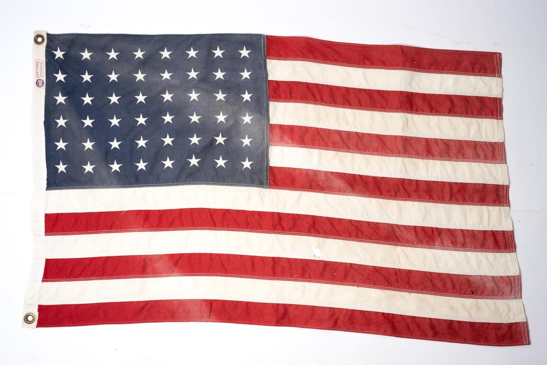 ヴィンテージアメリカ国旗、48個の星、第二次世界大戦、Annin