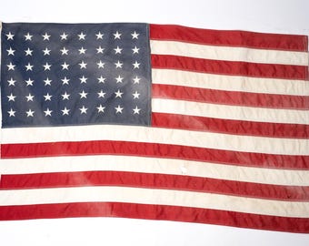 ヴィンテージアメリカ国旗、48個の星、第二次世界大戦、Annin
