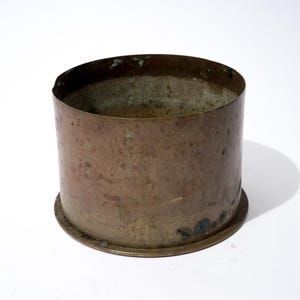 Cuenco, maceta y jarrón de la Primera Guerra Mundial, estilo militar alemán Polte Magdeburg 1917, de 16,7 cm de diámetro.