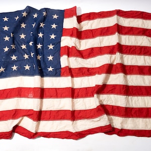 k*e様 オリジナル40'sビンテージ48スター特大星条旗バナーレアツートン⭐︎ 1940's 48 Star Flag - Etsy