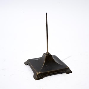 Vintage Receipt Spike, Bronze, Geschutzt, Austria