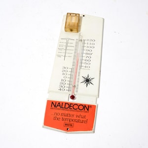 Vintage Advertising Thermometer, Metal Wall Mount, Mid Century 1950s 1960s
