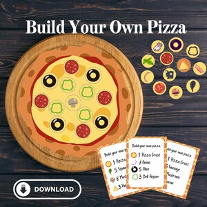 Build-A-Pizza Printable Activity – Preschool & Toddler Pretend Play Busy Book PDF