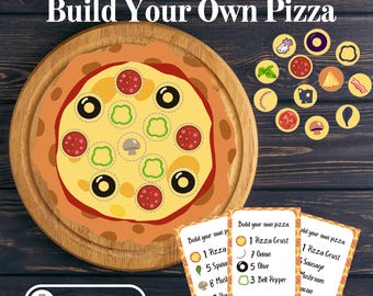 Build-A-Pizza Printable Activity – Preschool & Toddler Pretend Play Busy Book PDF
