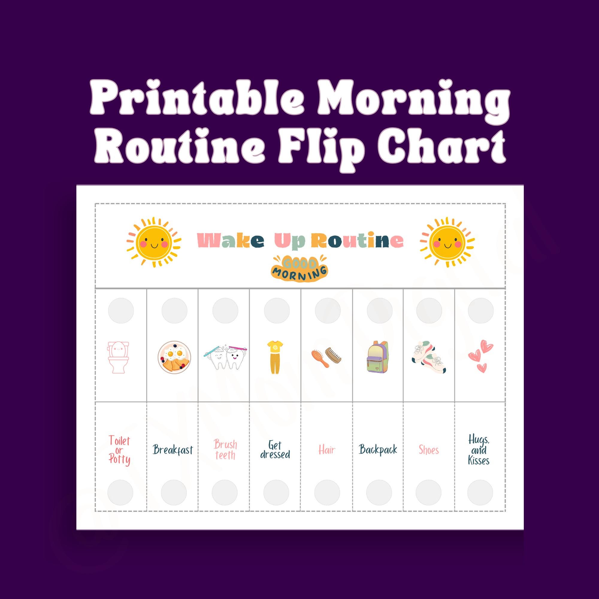 Routine Flip Chart for Kids | Morning Visual Chart | Bedtime Routine ...