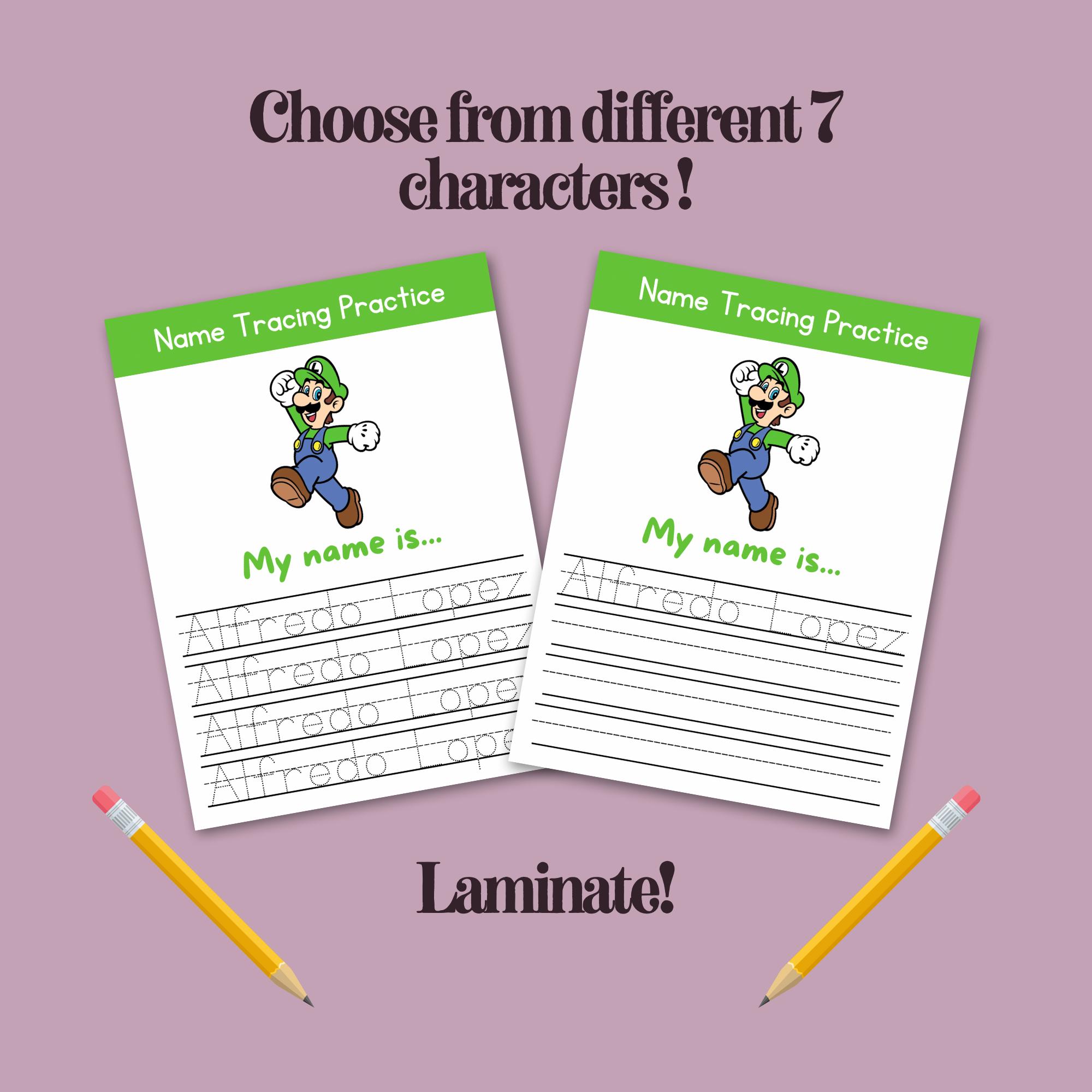 Custom Name Tracing Sheet Handwriting Practice Personalized Name Trace ...