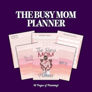 Busy Mom Planner, Stay at home mom planner, printable planner, mom on the go planner bundle, Elegant Journal, undated and 2025 calendar