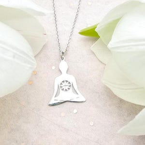 Chakra Symbol  Necklace - 925 Sterling Silver Pendant - Gif For Her - Healing Energy Pendant - Meditation Gift | Energy Balancing Accessory