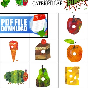 The Very Hungry Caterpillar Bingo Game-Printable (INSTANT PDF download)