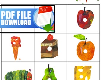 The Very Hungry Caterpillar Bingo Game-Printable (INSTANT PDF download)