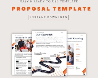 Project Proposal, Business Proposal, Contract Tender Proposal, Client Proposal, Fully Editable Canva Business Proposal Presentation Template