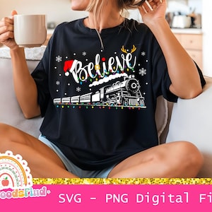 Polar Express digitale png-download, grappige kerst-png-illustraties, Noordpoolmagie, kerstcadeau voor familie, kerstshirtontwerpen