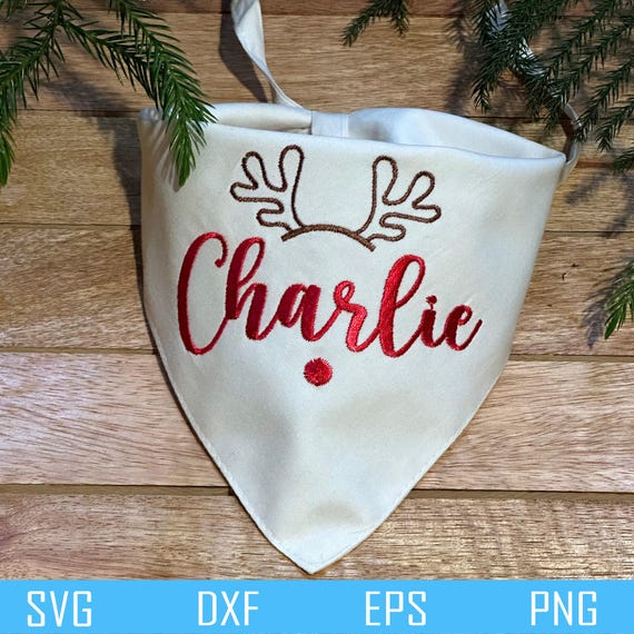 クリスマス犬用バンダナ SVG PNG | 手作り犬用バンダナ SVG | カスタム