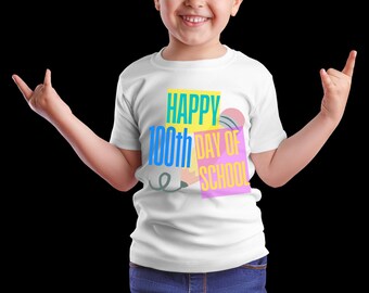 100th Day of School Shirt PNG: Fun Printable T-Shirt Design (Digital Download