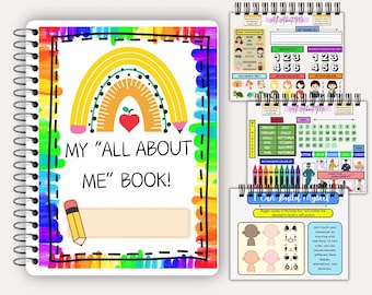 All About Me Preschool Workbook: Ages 2-5 Activity Book (Digital Download)