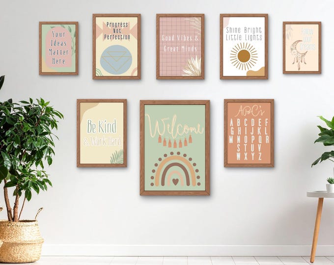 PRINTABLE Modern Classroom Poster Pack | Bulletin Board Posters ...