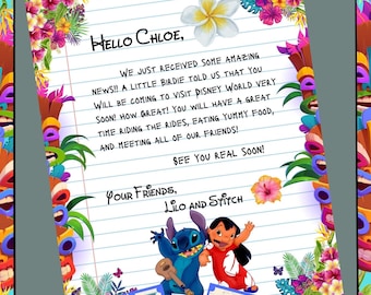 Custom Disney World Ticket | Digital Surprise Trip Letter | Personalized Printable | Going to Disney Announcement | Digital Download