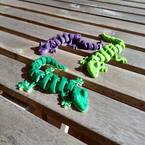 3D Printed Articulated Gecko – Flexible Fidget Lizard Toy, Reptile Desk Decor