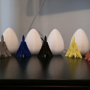 3D Printed Articulated Jet Fighter – Pocket Fidget Toy, Surprise Egg