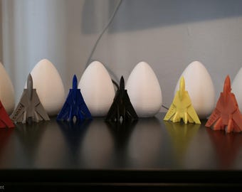 3D Printed Articulated Jet Fighter – Pocket Fidget Toy, Surprise Egg