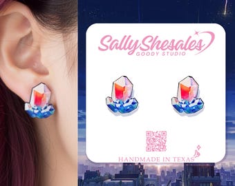 HSR Stellar Jade Earring Studs | Honkai: Star Rail | Anime Earring | Handmade Shrink Plastic Earrings