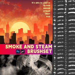 98 Smoke and Steam Brushset | Smoke,cloud,mist,steam | Procreate & PS Brushes | Procreate Brush | Photoshop Brush | Digital Download