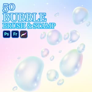 50 Seifenblasenpinsel und Stempel | Procreate & PS Pinsel | Procreate Stamp and Brush | Photoshop Stempel und Pinsel | Digitaler Download