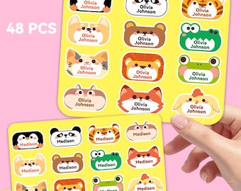 72 Personalized Waterproof Kid Name Labels: School Daycare Stickers