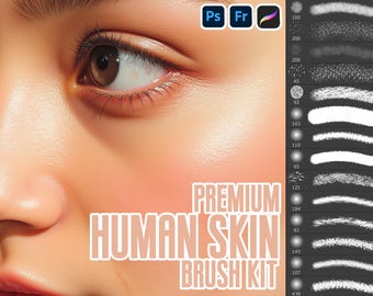 Pincéis de Pele Humana | Procreate e Photoshop (Download Digital)
