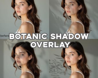 Realistic Plant Shadow Overlay PNG: Botanic Window Effect (Digital Download)