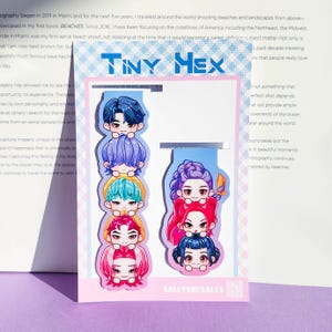 Kpop Saja Boys & Huntrix Chibi Stack Magnetic Bookmark | Page Marker | Handmade Bookmark | Chibi Design