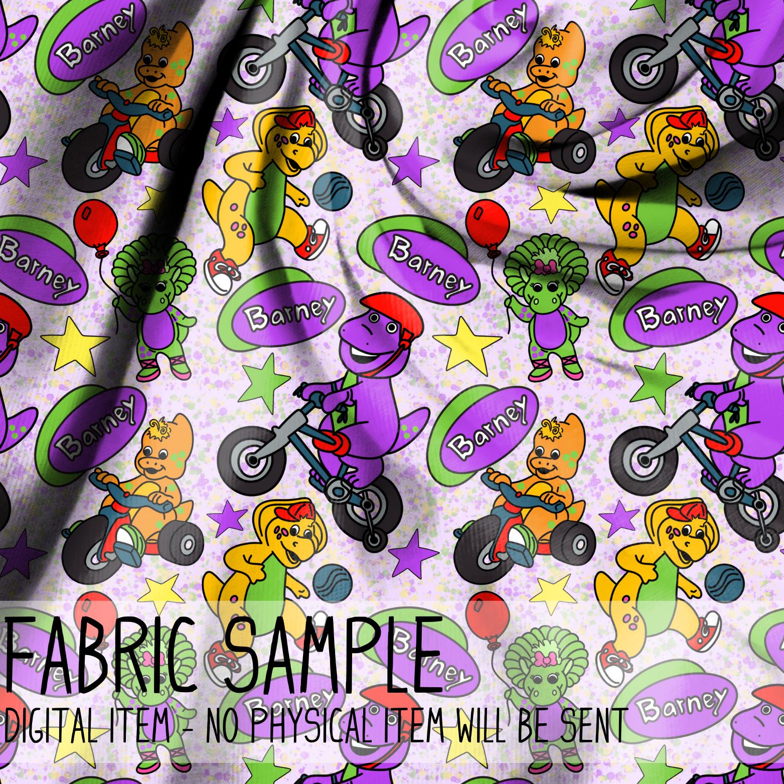 Barney Purple Dinosaur Seamless Pattern 300 DPI PNG Instant Download ...