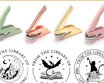 Personalized Book Embosser: Custom Library Stamp, Ex Libris Gift