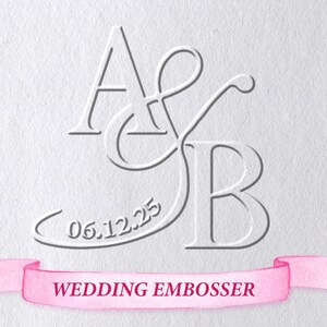 Hochzeit Prägestempel personalisiert/benutzerdefinierte Monogramm Prägestempel/Initialen Prägestempel/Einladung Prägestempel/Serviettenprägestempel/Hochzeits-Briefpapier