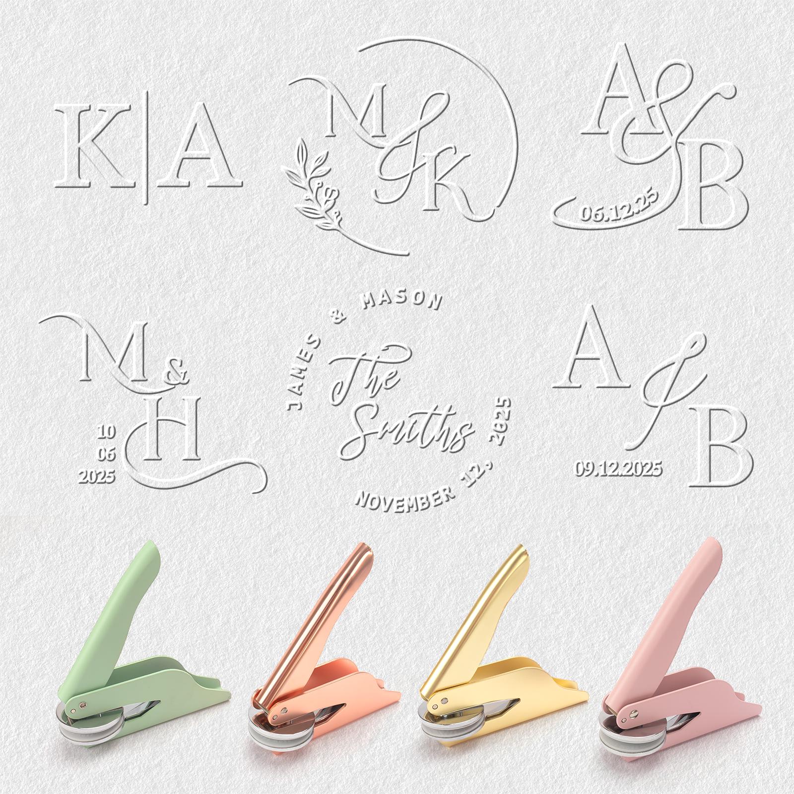 Monogram Embosser Personalized/Custom Wedding Embosser Stamp/Initials Embosser/Invitation Embosser Stamp/Napkin Embosser/Wedding Stationery