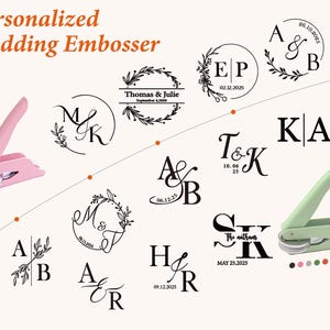 Hochzeit Prägestempel personalisiert/benutzerdefinierte Monogramm Prägestempel/Initialen Prägestempel/Einladung Prägestempel/Serviettenprägestempel/Hochzeits-Briefpapier