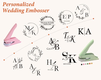 Personalized Wedding Embosser: Custom Monogram, Initials, or Logo