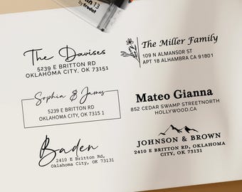 Custom Return Address Stamp – Personalized Self Inking Address Stamp for Wedding, Business, or Housewarming Gift