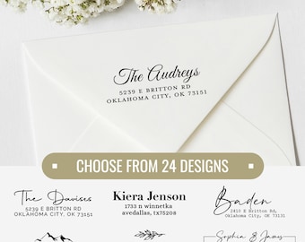 Custom Return Address Stamp – Personalized Self Inking Address Stamp for Wedding, Business, or Housewarming Gift