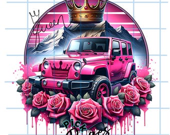 Pink 4x4 Queen PNG: Off Road Vehicle Digital Art (4200x4200 px)
