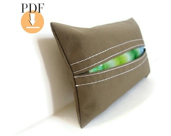 Pocket tissue holder tutorial, Easy Pouch PDF sewing pattern, Instant download digital pattern