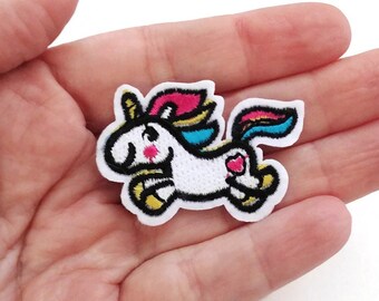 Unicorn iron on patch, embroidered patch, sew on patch, Cute rainbow unicorn patch