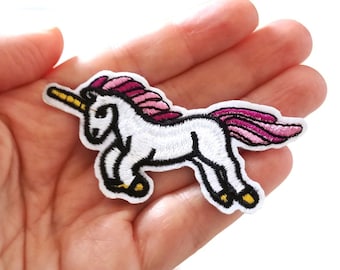 Unicorn iron on patches, embroidered patch, sew on patch