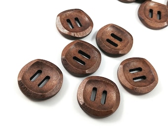 Buckle wooden buttons, 20mm sewing buttons, 6 small buttons for knitting