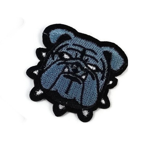 Bulldog patch, Men iron on patches, Embroidered sew on patches