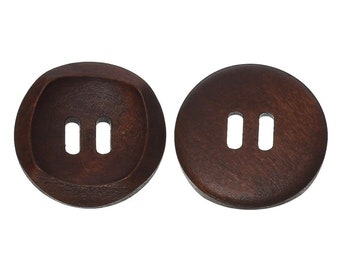 1 inch buckle wooden buttons, 25mm sewing buttons, 6 large hole buttons for knitting