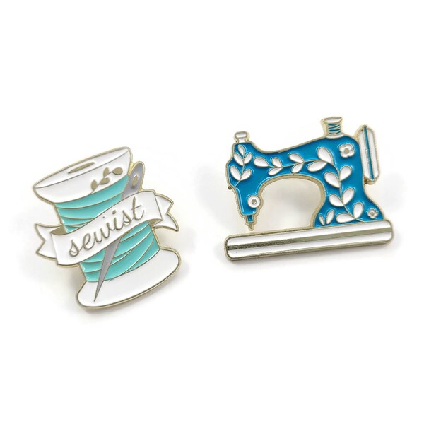 Sewing Enamel Pin Etsy