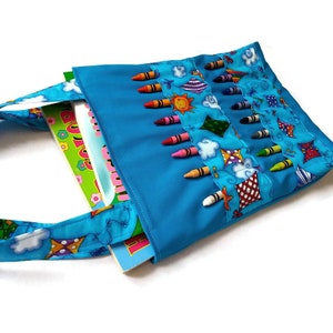 DIY Coloring Bag for crayons Sewing Pattern Art bag for children tutorial PDF download ePattern image 1